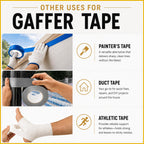 D-NYX Gaffer Tape 2 Inch x 1 Pack Brown Gaff Tape, No Residue Multipurpose Heavy Duty Gaffers Tape, Matte Finish Non-Reflective Waterproof Real Professional Grade Brown Gaffer Tape