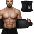 AMZBOSS Waist Trainer for Women & Men, Waist Sweat Band, Belly Band Sweat Belt, Stomach Wrap, Body Shaper Belt with Pocket (Black, Medium)