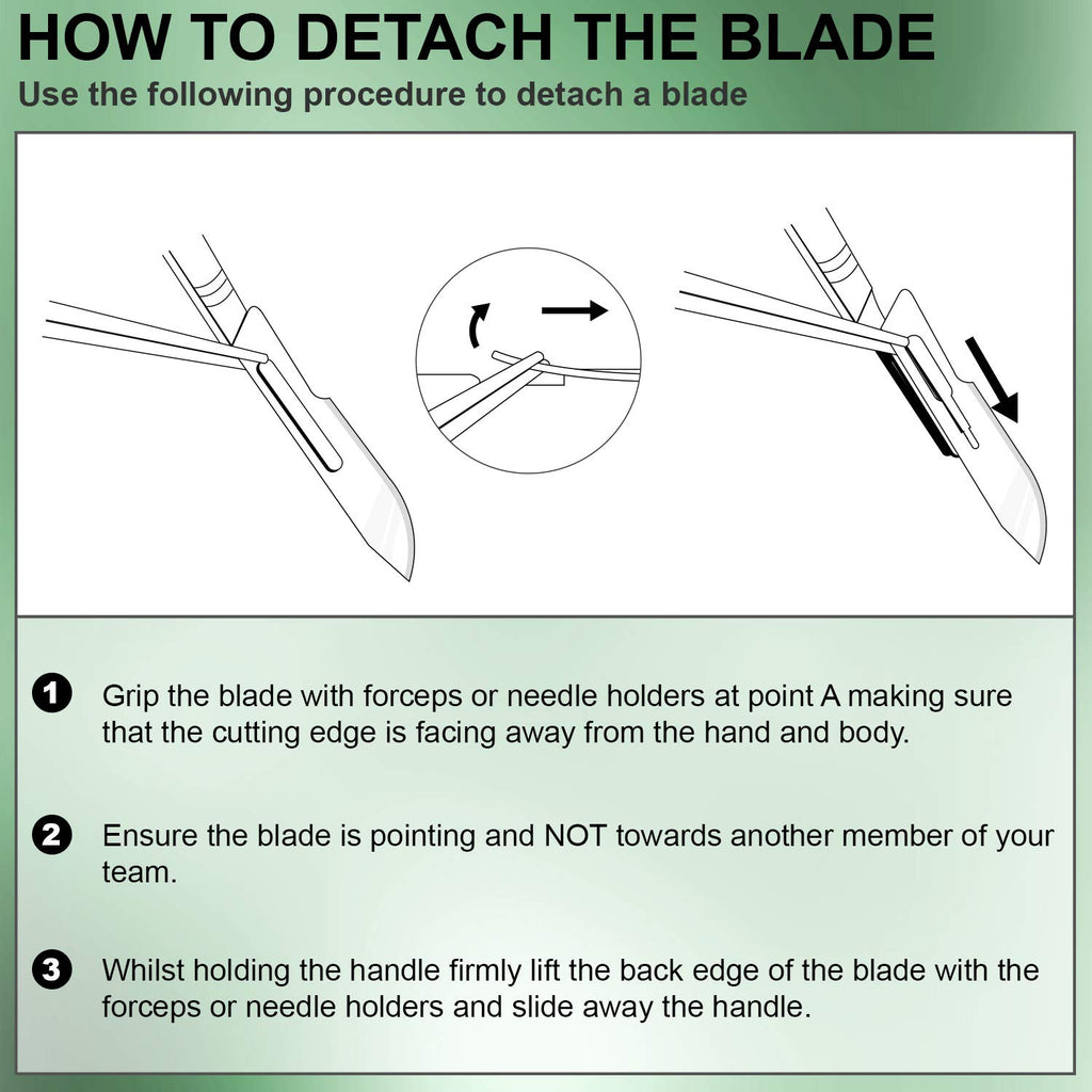 MedHelp Pack of 21 Surgical Blades #10 with Stainless Steel Scalpel Handle - High Carbon Steel Sterile Dermaplane Blades, Dermaplaning Tool for Face, Podiatry, Crafts