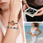 Elegant Beaded Bracelets - Natural Stone & Stainless Steel Healing Energy Jewelry for Couple Lover, Adjustable Sun and Moon Non-Smart Bracelet Set with Positive Meaning, Perfect Friendship Gifts