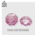 GUIJUEYE Implant Grade Titanium Rose Cut CZ Earrings for Sensitive Ears