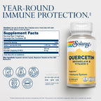 SOLARAY Quercetin with Bromelain and Vitamin C - Immune Support Supplement - Antioxidant and Heart Health Complex with Quercetin 500mg and 1235mg VIT C - Vegan, 60-Day Guarantee, 30 Serv, 60 VegCaps
