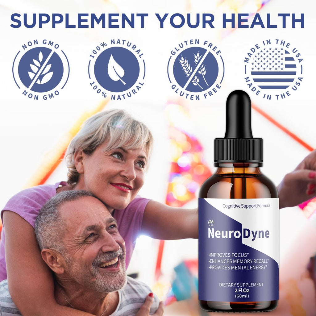 (5 Pack) Neurodyne Drops, Official Neurodyne Memory Drops with All Natural Ingredients, Advanced Neuro Dyne Supplement for Joint Health and Nerve Support with Vitamins for Women and Men (150 Servings)