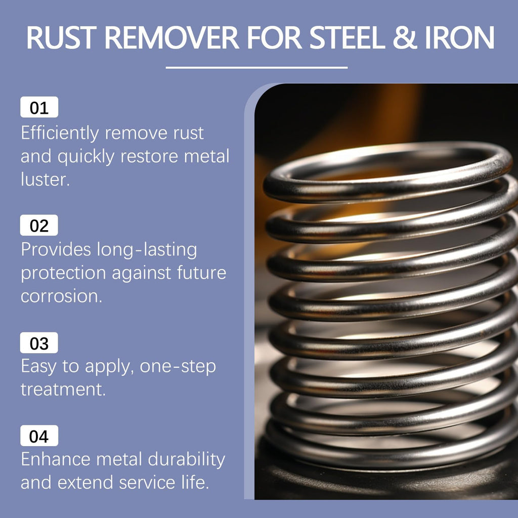 Ainguu Vedaeyer Rust Remover,Melbob Rust Remover,Highly Concentrated Steel Rus𝐭 Remove𝐫,Rus𝐭 Converter for Various Metals Furniture(120ml)