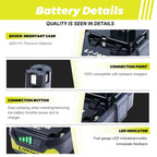 ULDERTRA 2-Pack 6.0Ah Replacement Batteries for Ryobi 18V Battery - Extended Power and Reliability