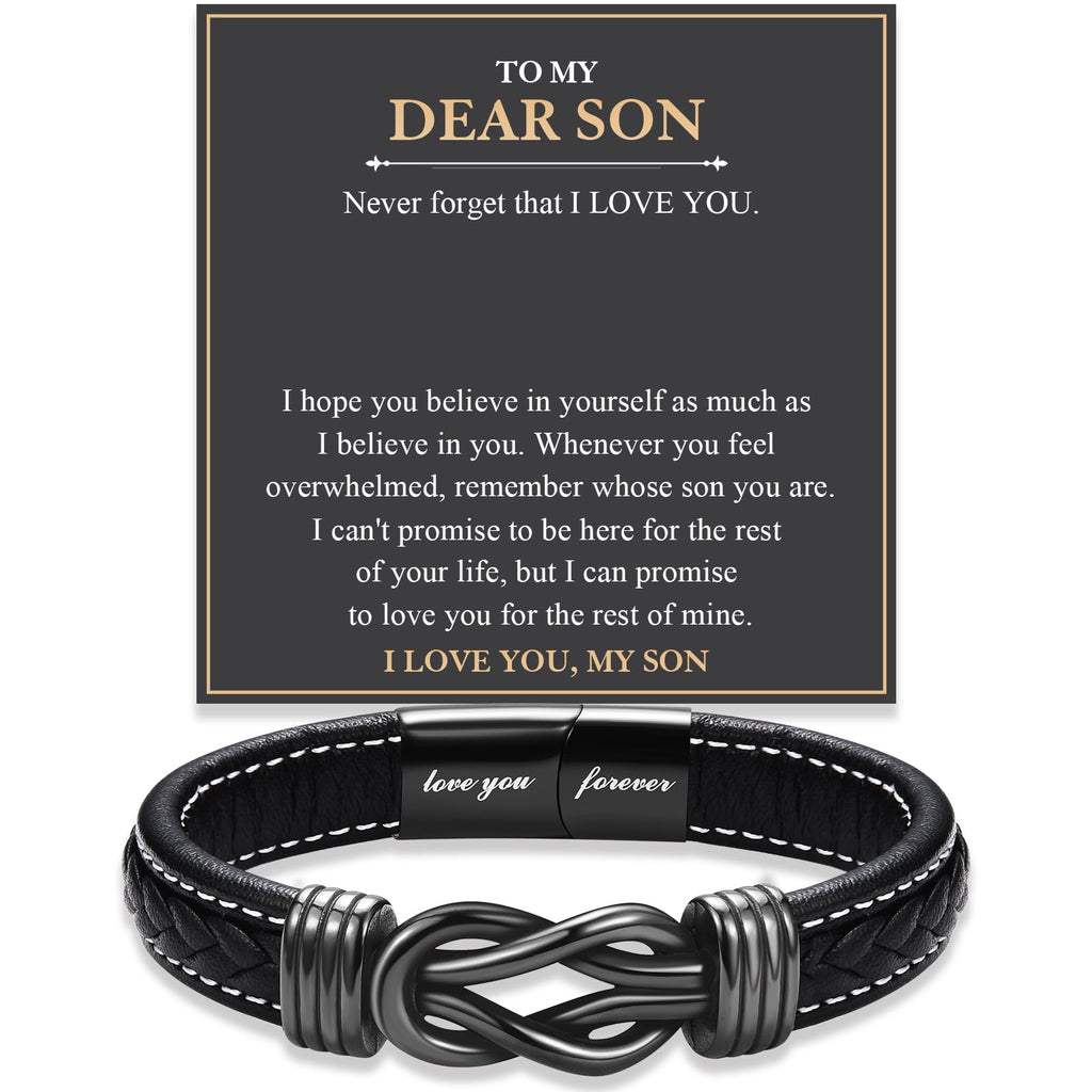 FIEEFX To My Son Bracelet Gifts from Dad Mom