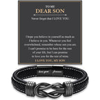 FIEEFX To My Son Bracelet Gifts from Dad Mom