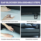 RowinsyDD 8 Pack Toy Blocker for Furniture, Clear Under Couch Blocker, Stop Things Going Under Sofa or Bed, 16" L x 1.6" H, Adjustable Gap Bumper for Furniture with Strong Tape