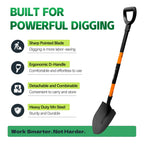 FARMHOLYCOWKING Shovel, Shovels for Digging, 47 Inch Detachable D-Handle with Anti-Slip Design, Heavy Duty Shovels for Gardening Digging