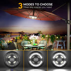 Eletorot Patio Umbrella Lights-Rechargeable Outdoor Lights for Patio Decor, Patio Table Lights Pole Light 28 LED 3 Lighting Modes, Patio Lighting Pool Accessories, Patio Backyard Decor