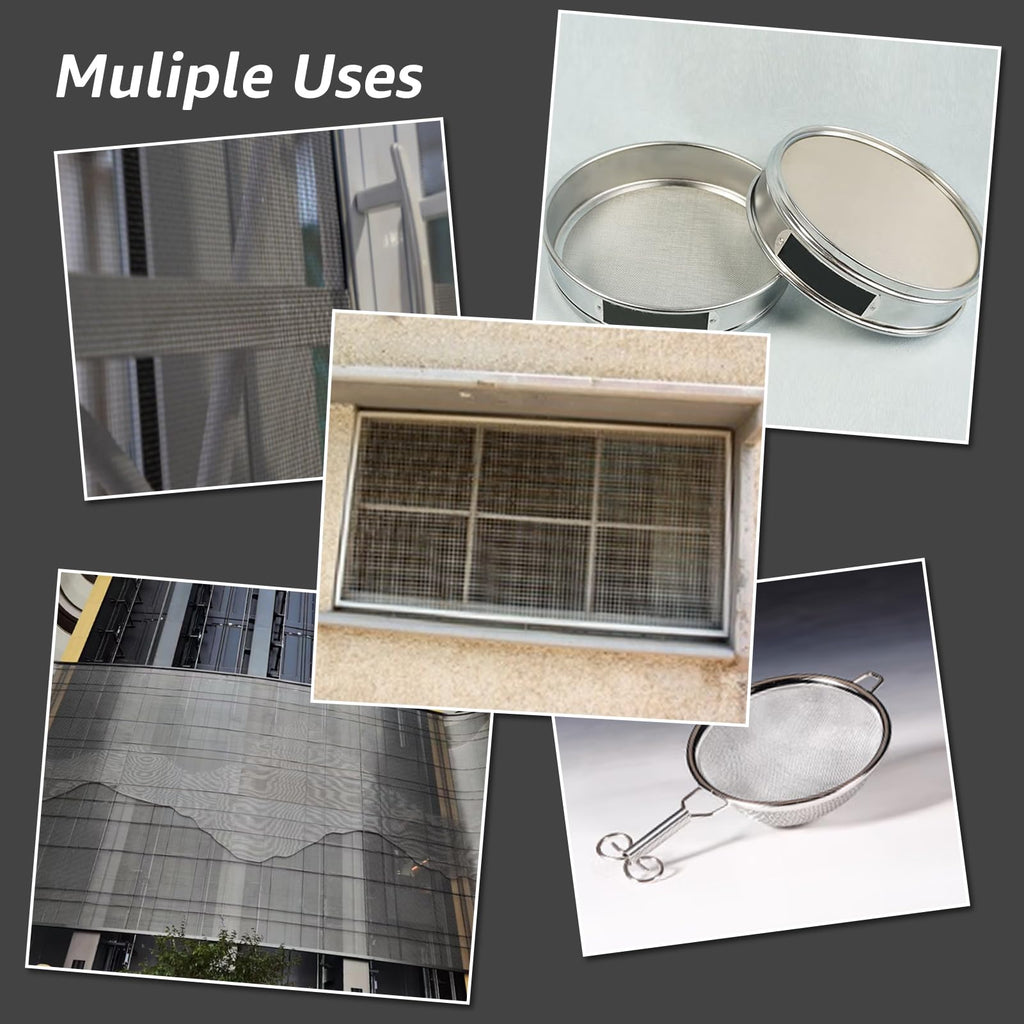 AMZDEPOT 6 Pack Wire Mesh Screen 12×8 Inch, 20 Mesh 304 Stainless Steel