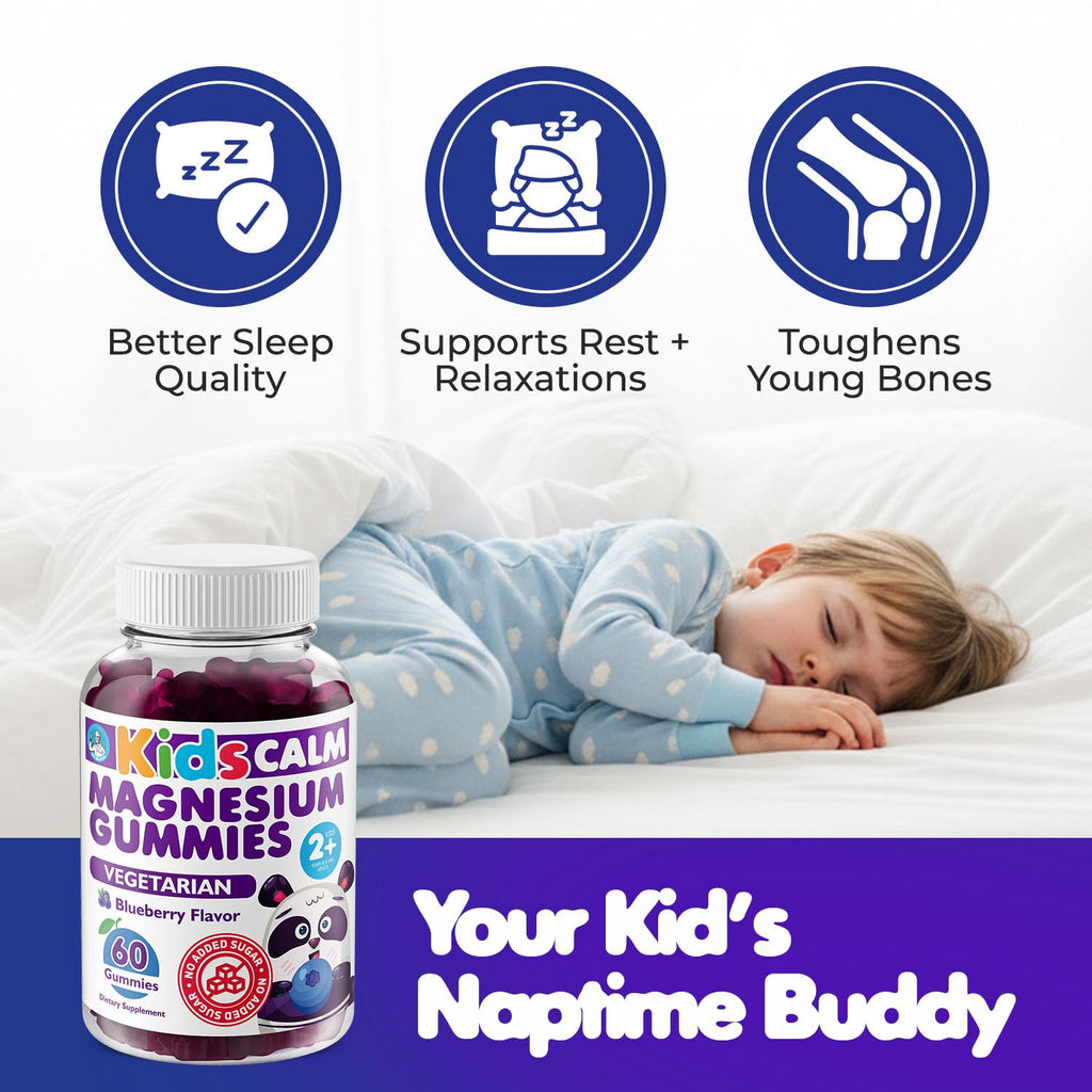 DR. MORITZ Sugar-Free Calm Magnesium Gummies for Kids and Adults - Non-GMO Magnesium Citrate Gummies - Blueberry Flavor - 2-Pack (60 Count)