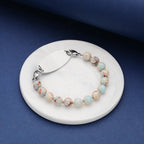 JFJEWER Medical Alert Bracelets for Women Men, Personalized ID Bracelets Free Engraving, Colorful Natural Stone Beaded Medical Bracelets