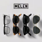 MELEN Adhesive Sunglass Organizer Wall (16-Pack) - Strong and Compact Glasses Holder, Sunglass Holder for Car and Wall - Clear