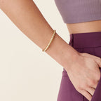 PAVOI Chunky Twisted Braided Bangle Bracelet, 14K Gold Plated, Yellow Gold