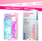 InoPro Teeth Whitening Strips 7 Treatments Kit - Sensitive Teeth Whitener, Peroxide Free, Enamel Safe Green White Strips, Deep Stains Removal - Instant Teeth Whitening Without The Harm (14 Strips)
