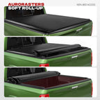Aurorasters Soft Roll Up Truck Bed Tonneau Cover Compatible with 2019-2025 Ram 1500 New Body (Excl. Classic) | 6'4" (76") Bed w/o RamBox