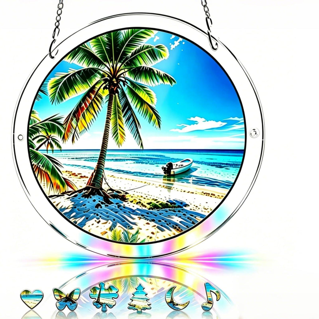 Acrylic Puzzle Suncatcher,Stained Glass Suncatcher Puzzle Window Hanging