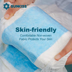 SUNKISS TrustPlus Overnight Adult Diapers with Tabs, Unisex Disposable Incontinence Briefs for Men and Women, Odor Control, Large, 48 Count (4 Packs of 12)