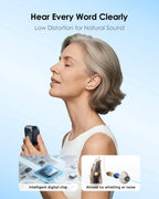 Karthus Hearing Aids, Rechargeable Hearing Aids for Seniors with Hearing Loss, Noise Cancelling & Clear Sound, Comfort & Invisible, 100H Long Battery, 7 Level Volume, One-Button Operation, Skin