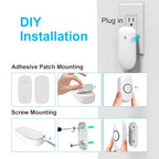 SECRUI Wireless Doorbell with 2 Buttons – Doorbell Kits for Front Door Back Door– Battery Operated Doorbell with 52 Chimes, LED Flash, 5 Volume Levels – Waterproof Modern Doorbell – Over 1000FT