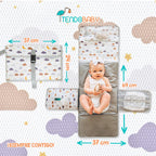 Portable Baby Changing Pad XL-Waterproof Folding Changing Pad Ideal as Gift for Newborn-The Diaper Changing Pad is a Detachable Bag with 6 Pockets as a Toiletry Bag for Baby Items