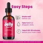 JellyBurn Drops - Official Jelly Burn Advanced Liquid Supplement Drop Premium Formula - Maximum Strength, All Natural Vitamins Support for Overall Health & Wellness, 1 Bottle for 1 Month