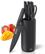 Brewin Knife Set, 8PC Kitchen Knife Set with Universal Block and Scissors