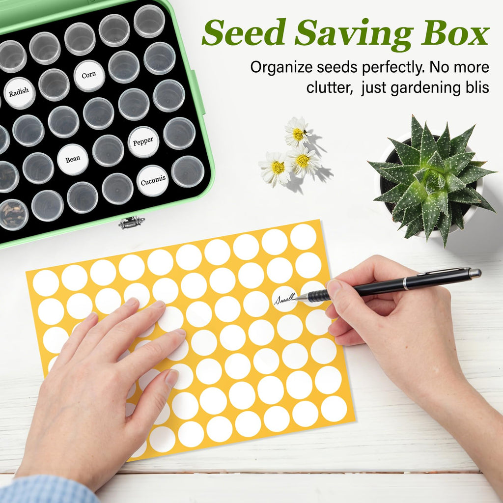 Seed Storage Box Organizer - Metal Garden Seed Storage Container Kit
