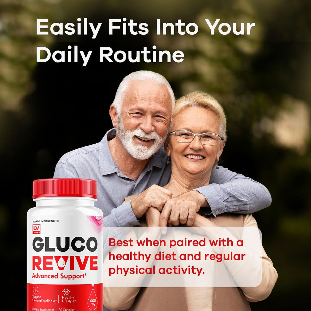 Gluco Revive - GlucoRevive, Gluco Revive Pills,GlucoRevive Support, GlucoRevive Capsules, Gluco Revived All Natural Premium Formula, Gluco Revive Pills Reviews, 30 Capsules for 1 Month