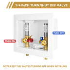 SECKWHALE Universal Washing Machine Outlet Box, 1/2-Inch Pex Crimp x 3/4-Inch MHT Connection with Center Drain, Laundry Washer Valve Outlet Box