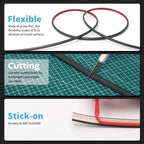 Art3d 20ft Outside Vinyl Corner Trim Peel and Stick for Tile and Wall Edges, Furniture Decoration Black