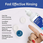 Aqua Naina Plus Sterile Saline – Preservative-Free, Single-use Rinse for Soft, RGP & scleral Lenses Before Application. Travel-Friendly, 12 x 1 fl oz Bottles