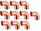 (10pcs) EZ-FLUID Plumbing 3/4" C X C LF Short Radius Copper 90 Degree Elbow Pressure Copper Fittings with Sweat Solder Connection for Residential,Commercial