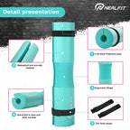 NEALFIT Barbell Pad Squat Pad for Squats���Squat Bar Pad���Great for Weightlifting,Lunges and Hip Thrusts���Foam Sponge Pad���Fit Standard and Olympic Bars Perfectly (Mint Green)