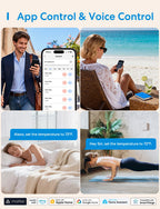meross Smart Thermostat for Home, WiFi Thermostat Works with Matter, Alexa, Apple Home, Google Assistant, App & Voice Control, 7x24h Scheduling, Energy Saving, C-Wire Required (Not Included)
