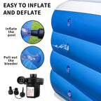 Inflatable Swimming Pool, 70x55x29 inch Inflatable Pool, Family Pool, Summer Water Party, Kids, Outdoor, Garden, Backyard (A 70x55x29in)