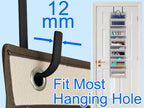 Mars-Rock Single Over Door Steel Hooks 4 Pack Fit 1-3/8" Door 5.5" Black