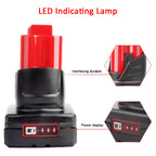 waitley 2 Pack 12V 6A Replacement Battery Compatible with Milwaukee 12V Power Tools (Not Made in Milwaukee)