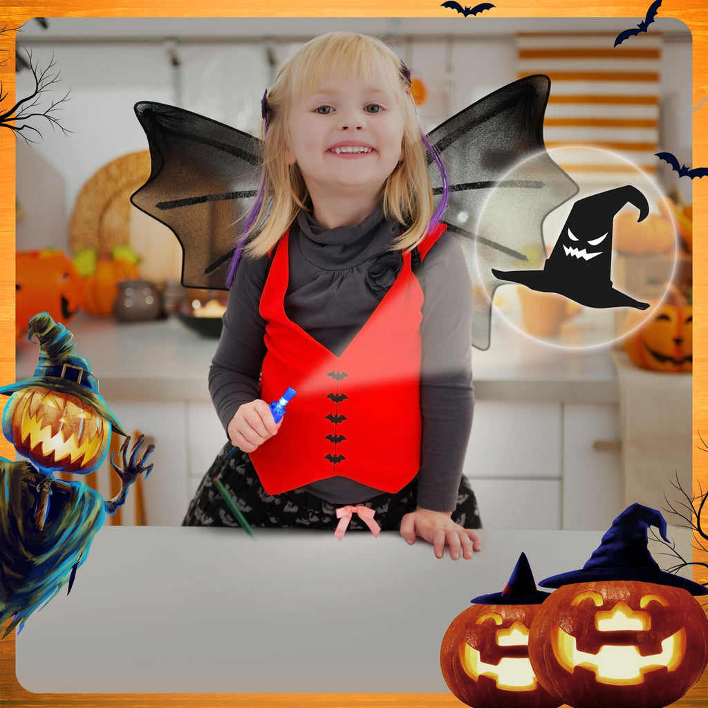 LAKULIO 36pcs Halloween LED Finger Lights, Halloween Party Favors for Kids LED Light Up Toys Classroom Rewards Gifts, Halloween Treats Goody Bag Filler