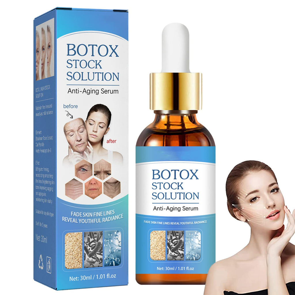 1.01oz Flysmus BotoxLUX Anti Aging Serum, Botox Effect Face Serum, Botox Face Cream, Botox in a Bottle Liquid Collagen Boost Anti-Aging Serum, Botox Stock Solution (1pc)