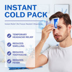 50 Pack - Instant Cold Packs - Instant Ice Packs for Injuries | Disposable Cold Compress Ice Pack for Pain Relief, Swelling, Inflammation, Sprains, Toothache - Cold Pack for Athletes