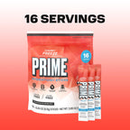 PRIME HYDRATION+ Electrolyte Powder Sticks, Strawberry Banana, Sugar Free Hydration Drink Mix with Potassium, Magnesium & B Vitamins to Replenish Fluids, Caffeine Free, 16 Count