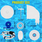 Rebuild Repair Kit Replacement for Polaris Zodiac Automatic Pool Cleaner 280 with Wheel, Tire, Drive Shaft, Turbine Bearing, All Purpoe Bag, Sweep Hose, Wheel Bearing, Tailsweep Pro