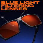 Titan Gaming Glasses, Blue Light Blocking, Night Driving Glasses for Men, Computer Protection Christmas Gift for Gamers