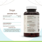 HerbEra Sage 120 Capsules, 500 mg, Sage (Salvia officinalis) Dried Leaf (120 Capsules)