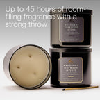 Bath & Body Works 3-Wick Candle, Mahogany Teakwood Intense, Soy Wax Blend