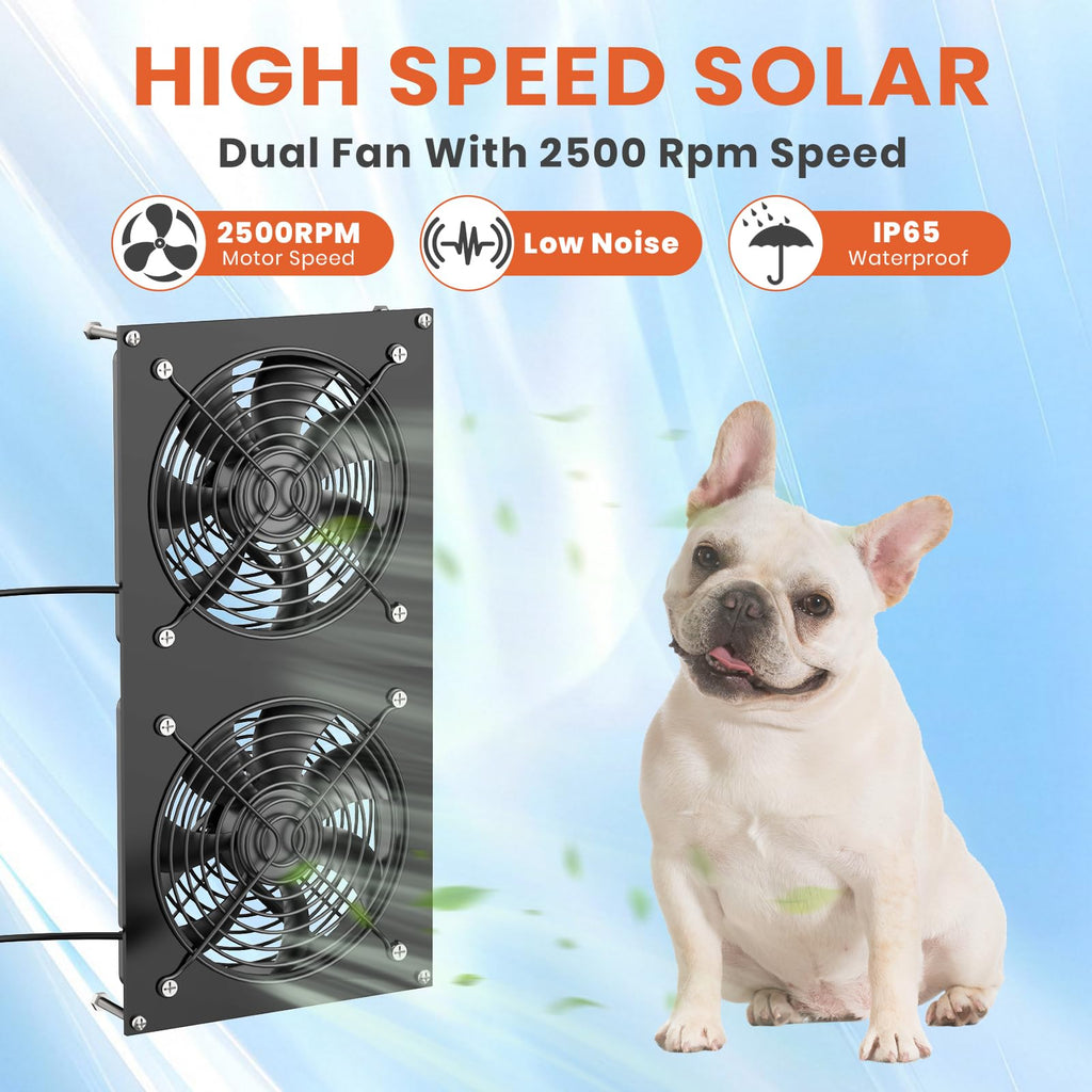 FlexSolar 12W Solar Panel Powered Fan Kit