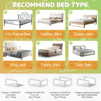 omzer Toddler Bed Rails Guard Foldable Crib Rail Guard,Baby Bed Rail for Toddlers/Elderly with Reinforced Anchor Safety for Cribs, Twin, Double, Full Size Queen & King Bed (48")