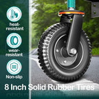 8 Inch Heavy Duty Gate Wheel, 750 lb Capacity, Fits Metal Tube Gates and Wooden Gates, 360° Swivel Spring-Loaded Caster. Gate Wheel for Smooth Operation. (8-INCH 2PACK)